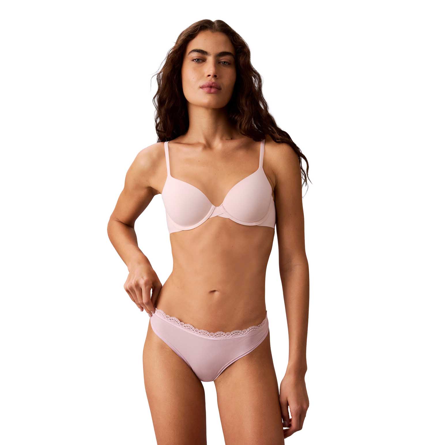 Calvin Klein Microfiber Stretch With Lace Thong